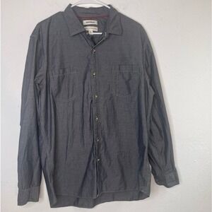 Goodthreads 100% Cotton Button Down Long Sleeve Gray Men's XL